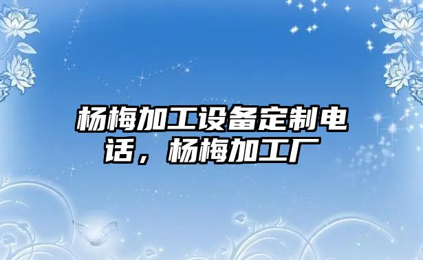 楊梅加工設(shè)備定制電話(huà)，楊梅加工廠(chǎng)